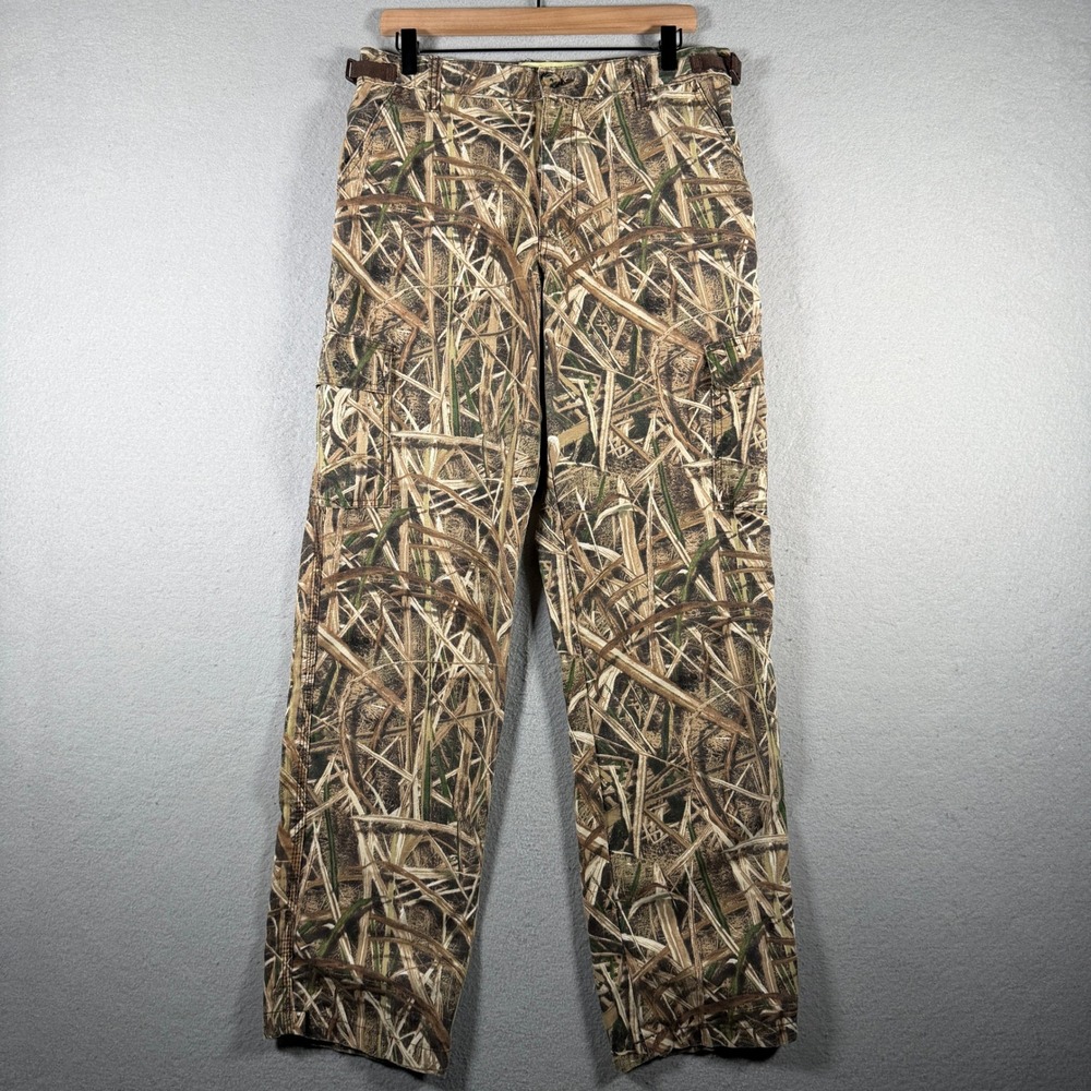 Rustic Ridge Mens Marsh Grass Camo Cargo Hunting Pants Size Small 32x33